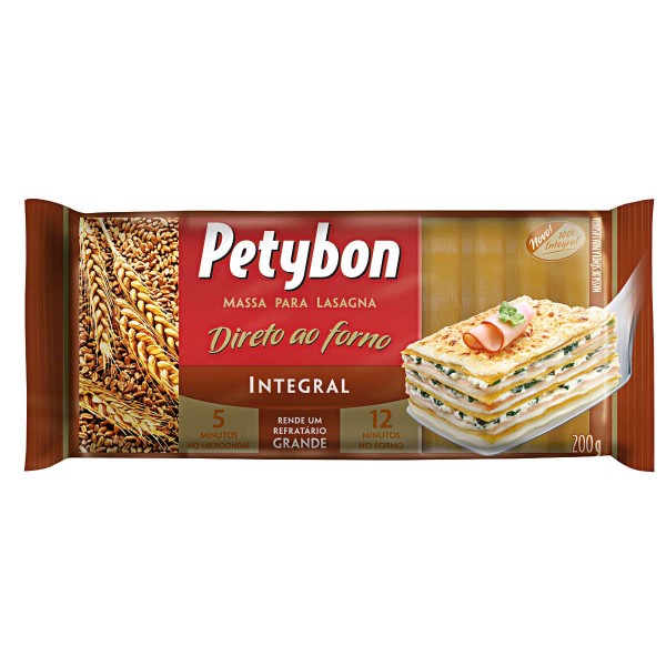 Encontraproduto.com.br - Massa para Lasanha Integral Tradicional Petybon 200g