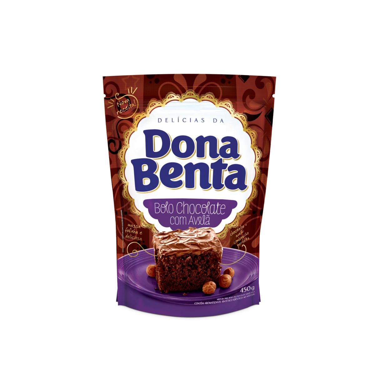 Encontraproduto.com.br - Mistura para Bolo Dona Benta Chocolate com Avelã Pouch com 450g