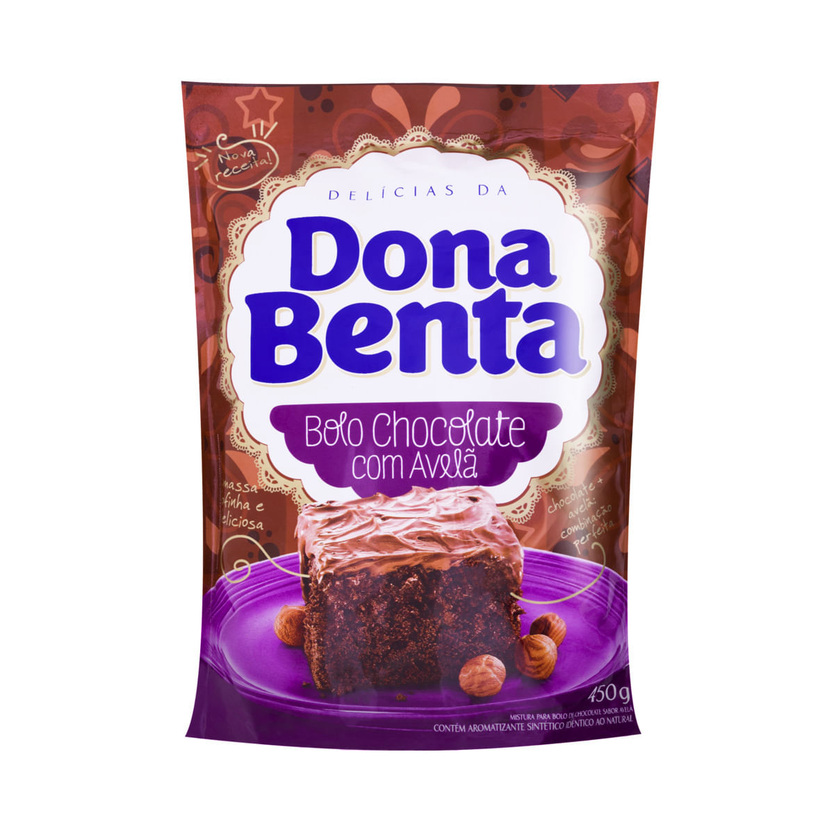 Encontraproduto.com.br - Mistura para Bolo Dona Benta Chocolate com Avelã Pouch com 450g