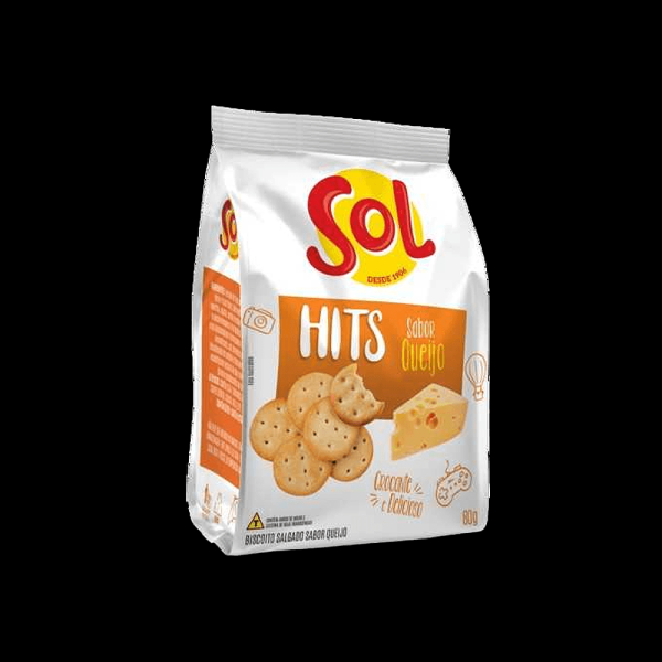 Encontraproduto.com.br - Biscoito Salgado Queijo Sol Hits 80 g