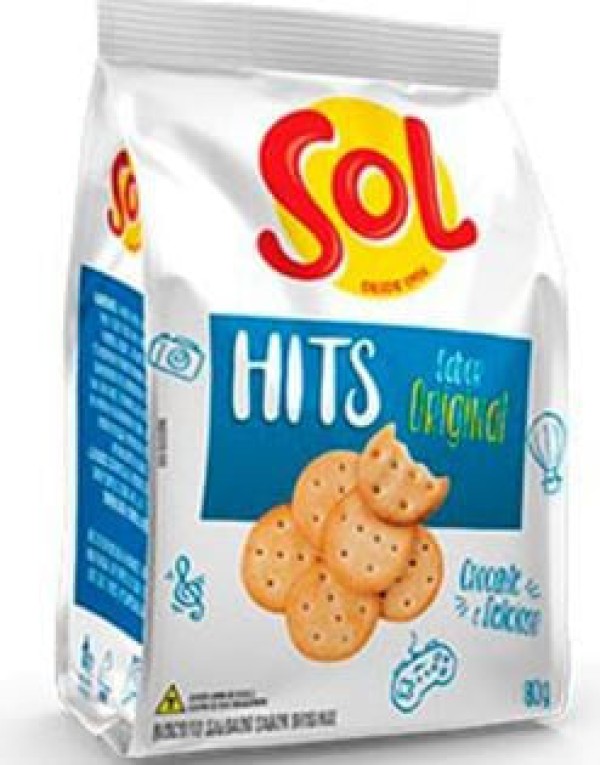 Encontraproduto.com.br - Biscoito Original Sol Hits Pacote 80g