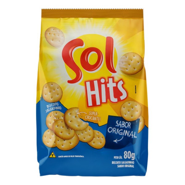 Encontraproduto.com.br - Biscoito Original Sol Hits Pacote 80g