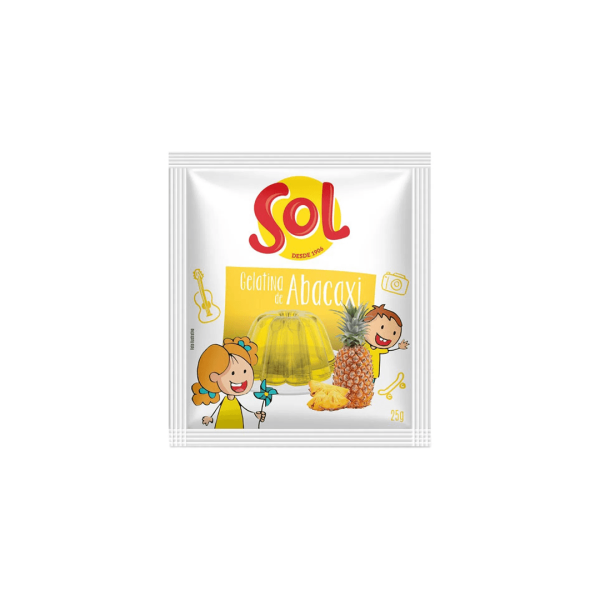 Gelatina Sol Abacaxi 25g