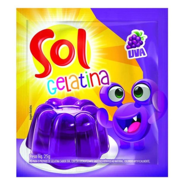 Encontraproduto.com.br - Gelatina Sabor Uva Sol 25g