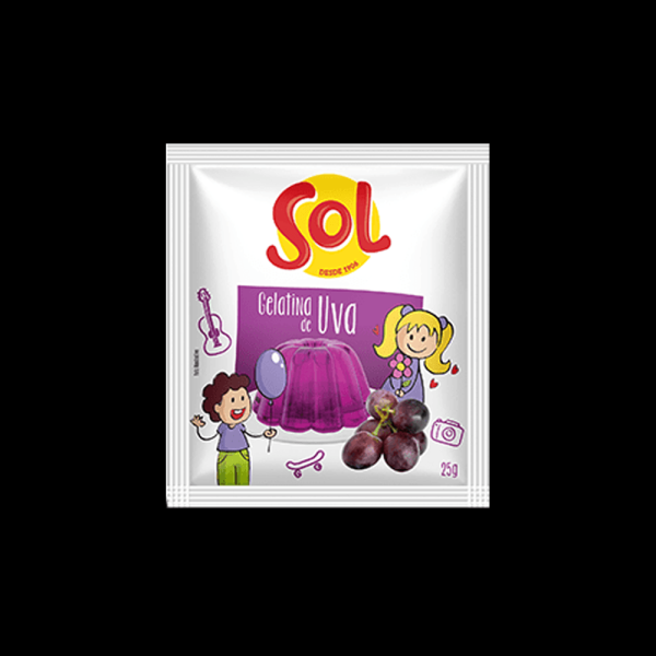 Encontraproduto.com.br - Gelatina Sabor Uva Sol 25g