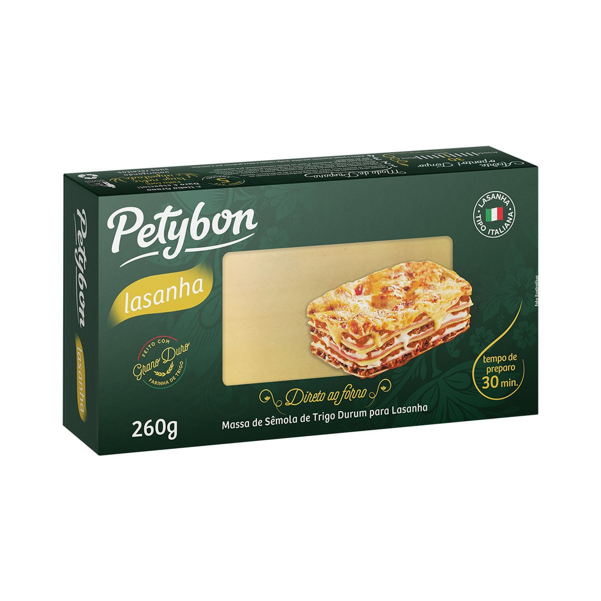 Encontraproduto.com.br - Massa Para Lasanha Petybon Grano Duro Kit Com 3 X 260g