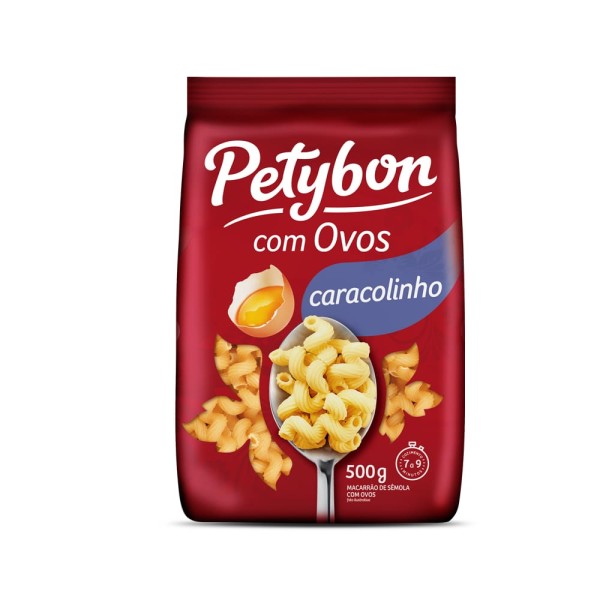 Macarrão Semolina Ovos Caracol Petybon 500g