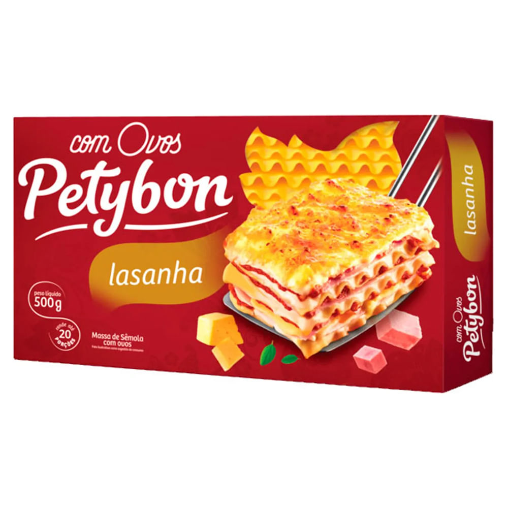 Encontraproduto.com.br - Massa para Lasanha com Ovos Petybon 500g