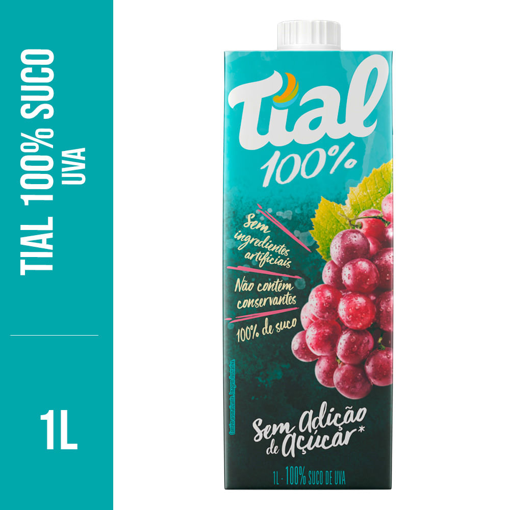 Encontraproduto.com.br - Suco Pronto Tíal 100% Zero Açúcar Uva 1L