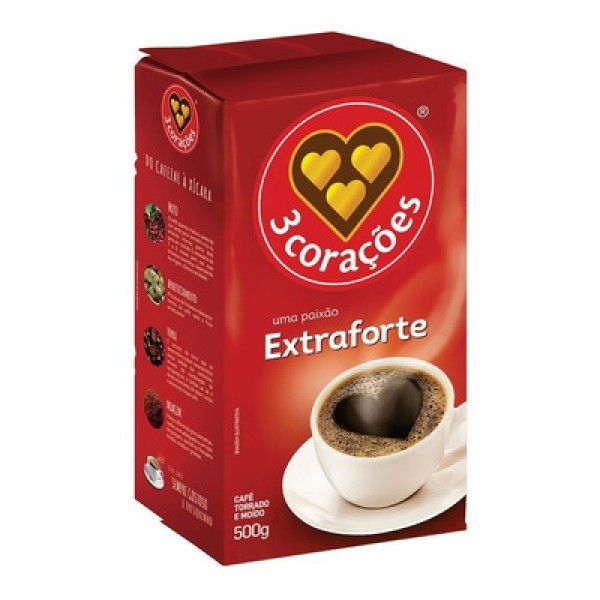 Café Vácuo Extra Forte 3 corações 500 g