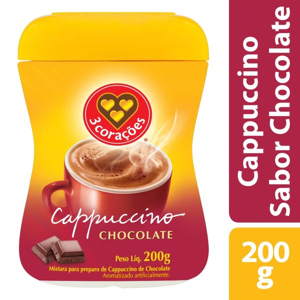 Encontraproduto.com.br - Cappuccino Chocolate 200g - Três Corações