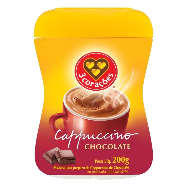 Encontraproduto.com.br - Cappuccino Chocolate 200g - Três Corações