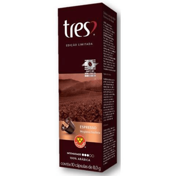 Encontraproduto.com.br - Cápsulas Tres Café Espresso Morgiana Paulista Caixa com 10 Unidades