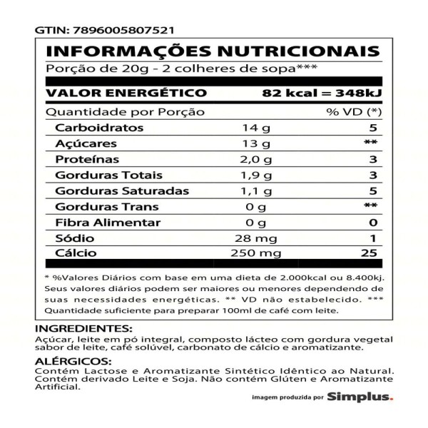 Encontraproduto.com.br - Café Com Leite 3 Corações Sachê 20g