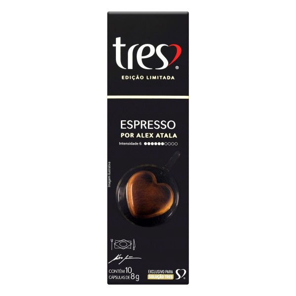 Encontraproduto.com.br - Cápsula Café Espresso Alex Atala c/10 - Três Corações