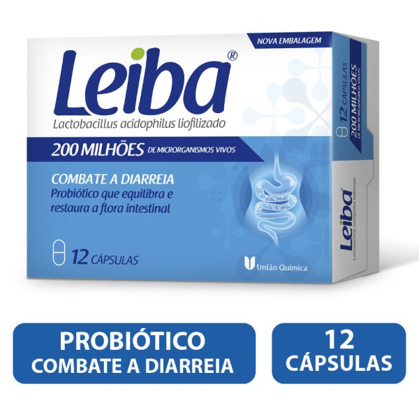 Encontraproduto.com.br - Leiba 200Mi 12 Cápsulas