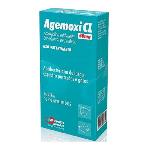 Encontraproduto.com.br - AGEMOXI CL 50mg - caixa com 10 compr.