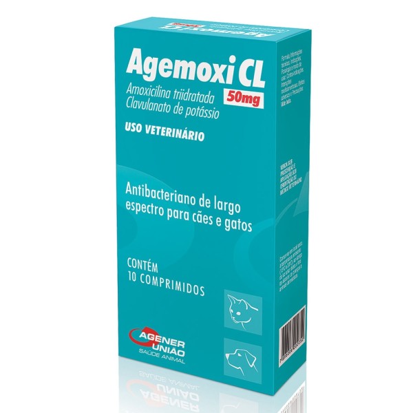 Encontraproduto.com.br - AGEMOXI CL 50mg - caixa com 10 compr.