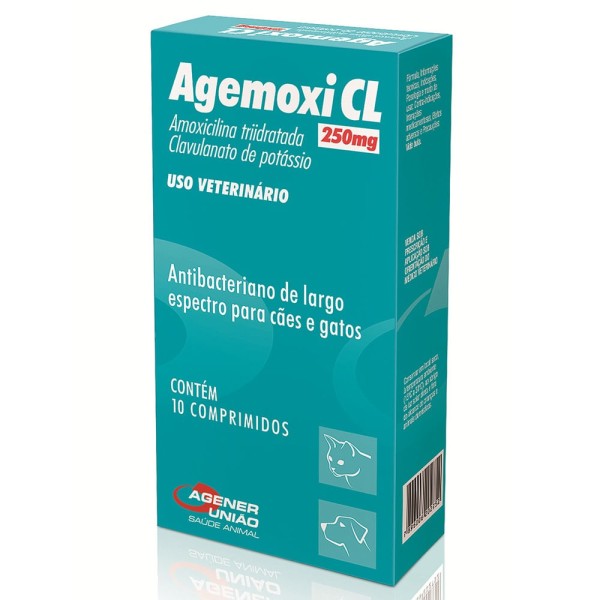 Encontraproduto.com.br - AGEMOXI CL 250mg - caixa com 10 compr.