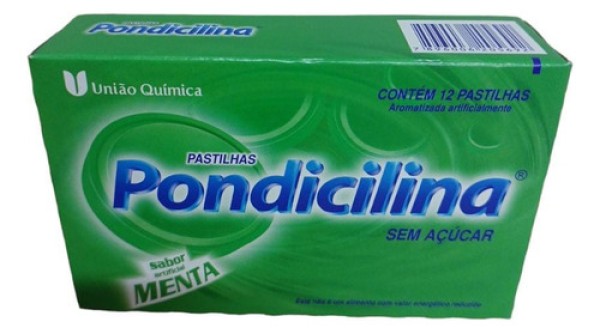 Pondicilina Sabor Laranja com 12 Pastilhas - União Quimica