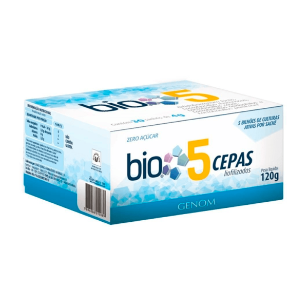 Encontraproduto.com.br - Bio 5 Cepas Genom com 30 Sachês de 4g