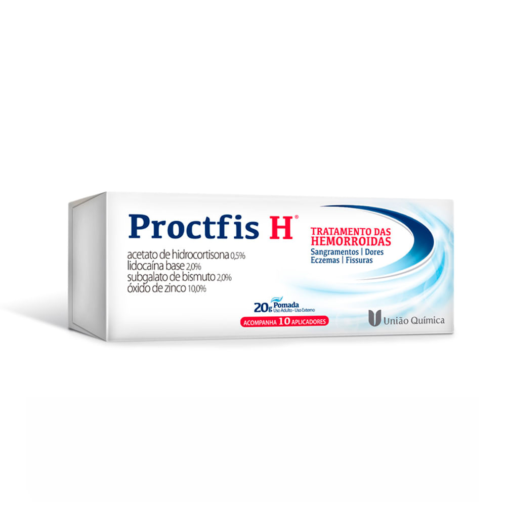 Encontraproduto.com.br - Proctfis H Pomada 20g + 10 Aplicadores