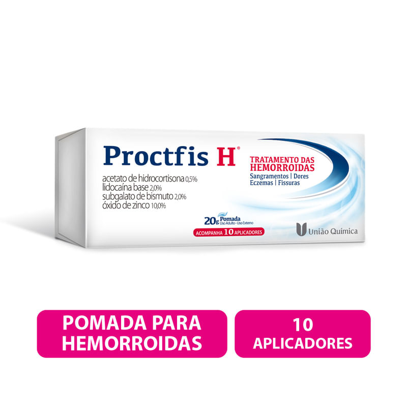Encontraproduto.com.br - Proctfis H Pomada 20g + 10 Aplicadores