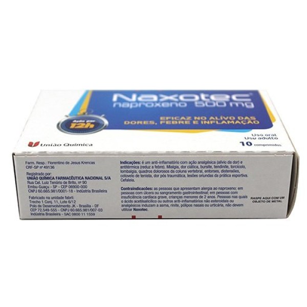 Encontraproduto.com.br - Anti-Inflamatórios Naxotec 500mg 10 comprimidos