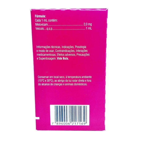 Encontraproduto.com.br - Flamavet 0,2% Injetável 20ml Agener Meloxicam Cães e Gatos