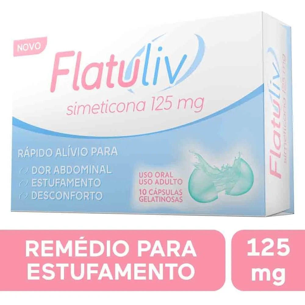Encontraproduto.com.br - Flatuliv 125mg Com 10 Cápsulas
