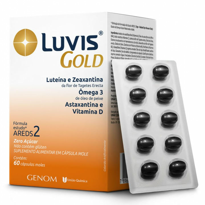 Encontraproduto.com.br - Luvis Gold Com 60 Capsulas Moles