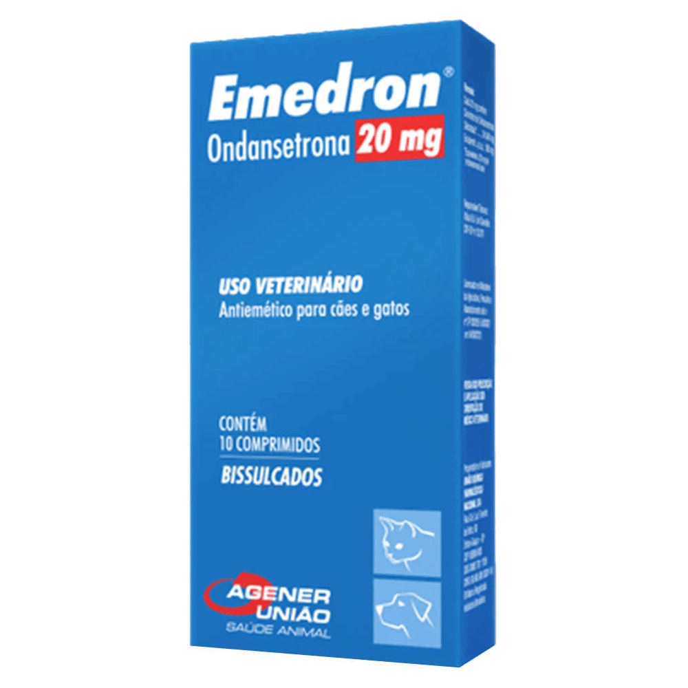 Encontraproduto.com.br - Emedron 20mg Antiemético para Cães e Gatos