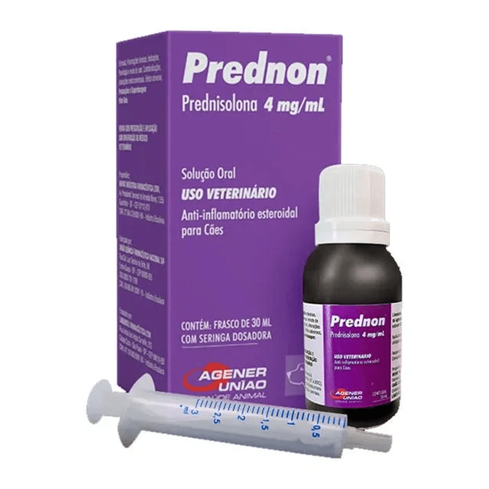 Encontraproduto.com.br - Anti-inflamatório Agener União Prednon 4 mg/ml para Cães 30 ml