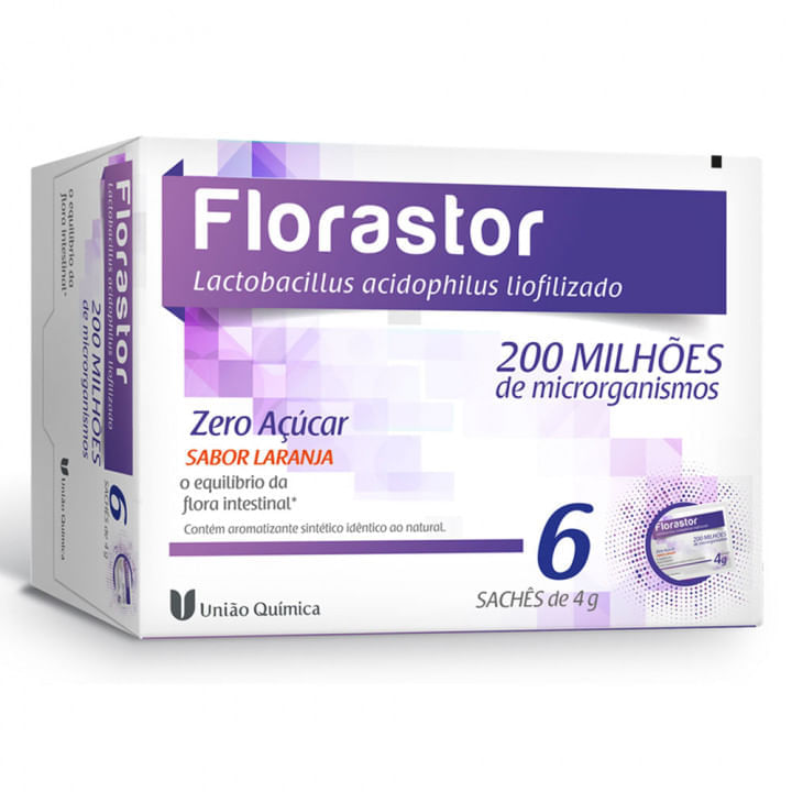 Encontraproduto.com.br - Probiótico Florastor 1 Bilhão Regulador Intestinal 6 Sachês