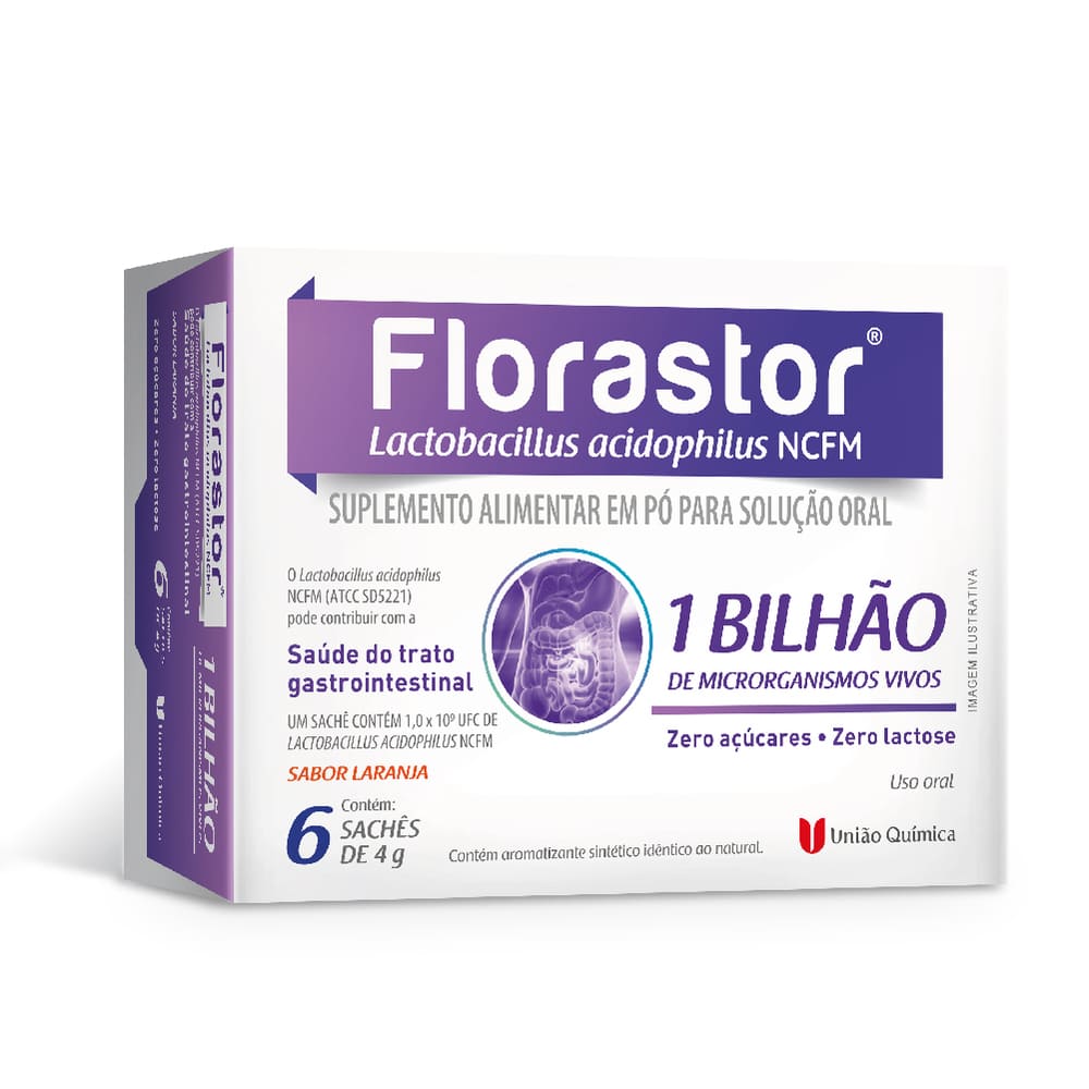 Probiótico Florastor 1 Bilhão Regulador Intestinal 6 Sachês