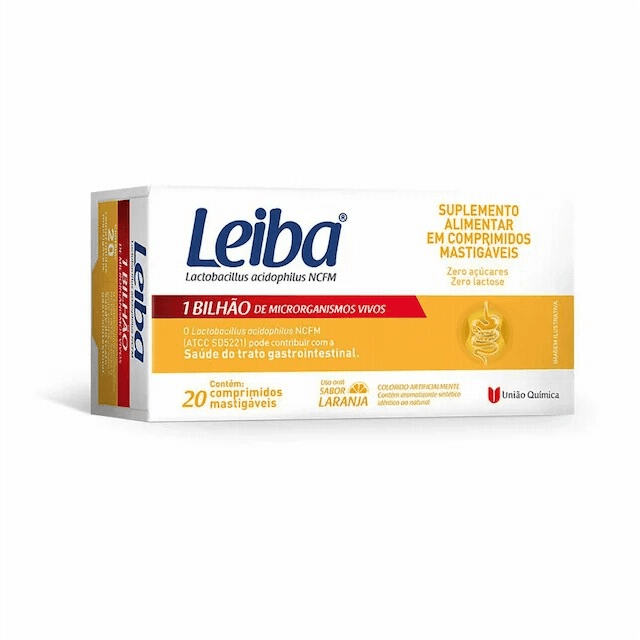 Encontraproduto.com.br - Leiba Com 20 Comprimido Mastifavel 1 Bilhao Laranja
