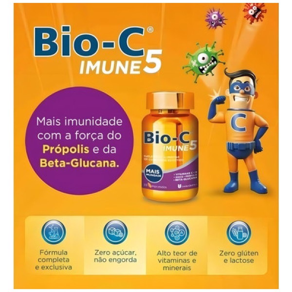 Encontraproduto.com.br - Vitamina C Bio-C Imune 5 30 Comprimidos