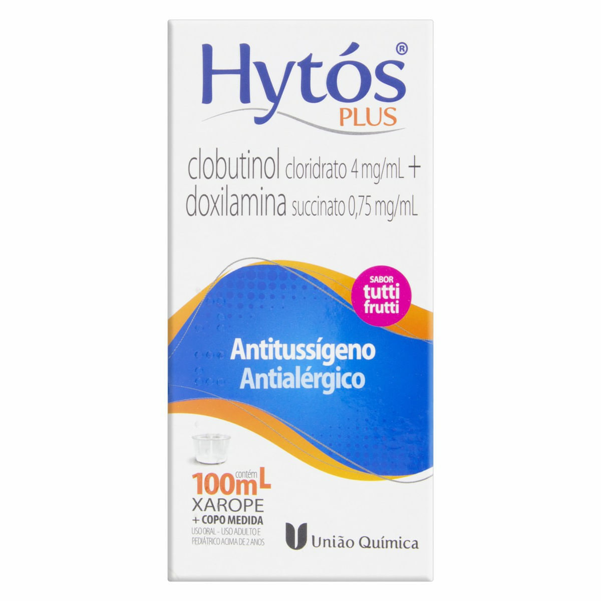 Encontraproduto.com.br - Antitussígeno e Antialérgico Hytos Plus 4mg/ml e 0,75mg/ml 100ml
