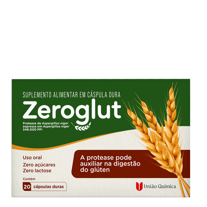Encontraproduto.com.br - Zeroglut Com 20 Capsulas Duras