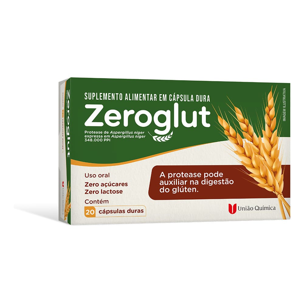 Encontraproduto.com.br - Zeroglut Com 20 Capsulas Duras