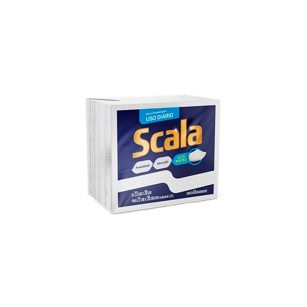 Encontraproduto.com.br - GUARDANAPO PAPEL SCALA 22X20 50 FOLHAS