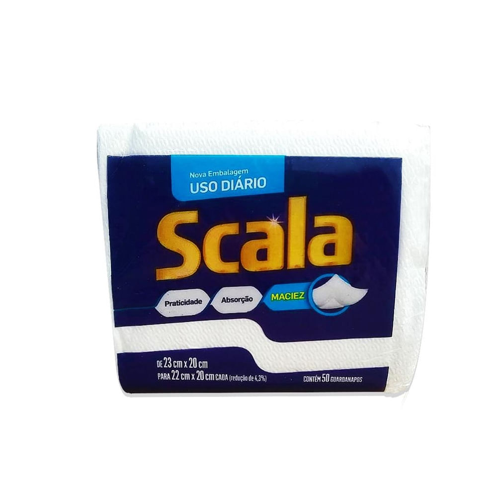 Encontraproduto.com.br - GUARDANAPO PAPEL SCALA 22X20 50 FOLHAS