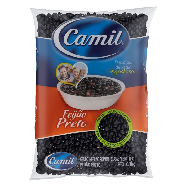 Encontraproduto.com.br - Feijão Preto Camil Tipo 1 Pacote com 1kg