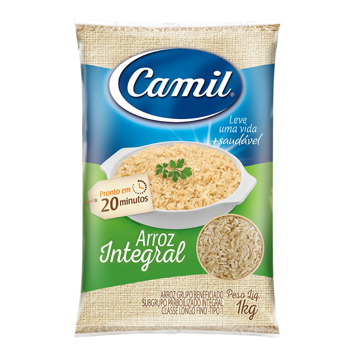 Encontraproduto.com.br - Arroz Camil Integral Pacote com 1kg
