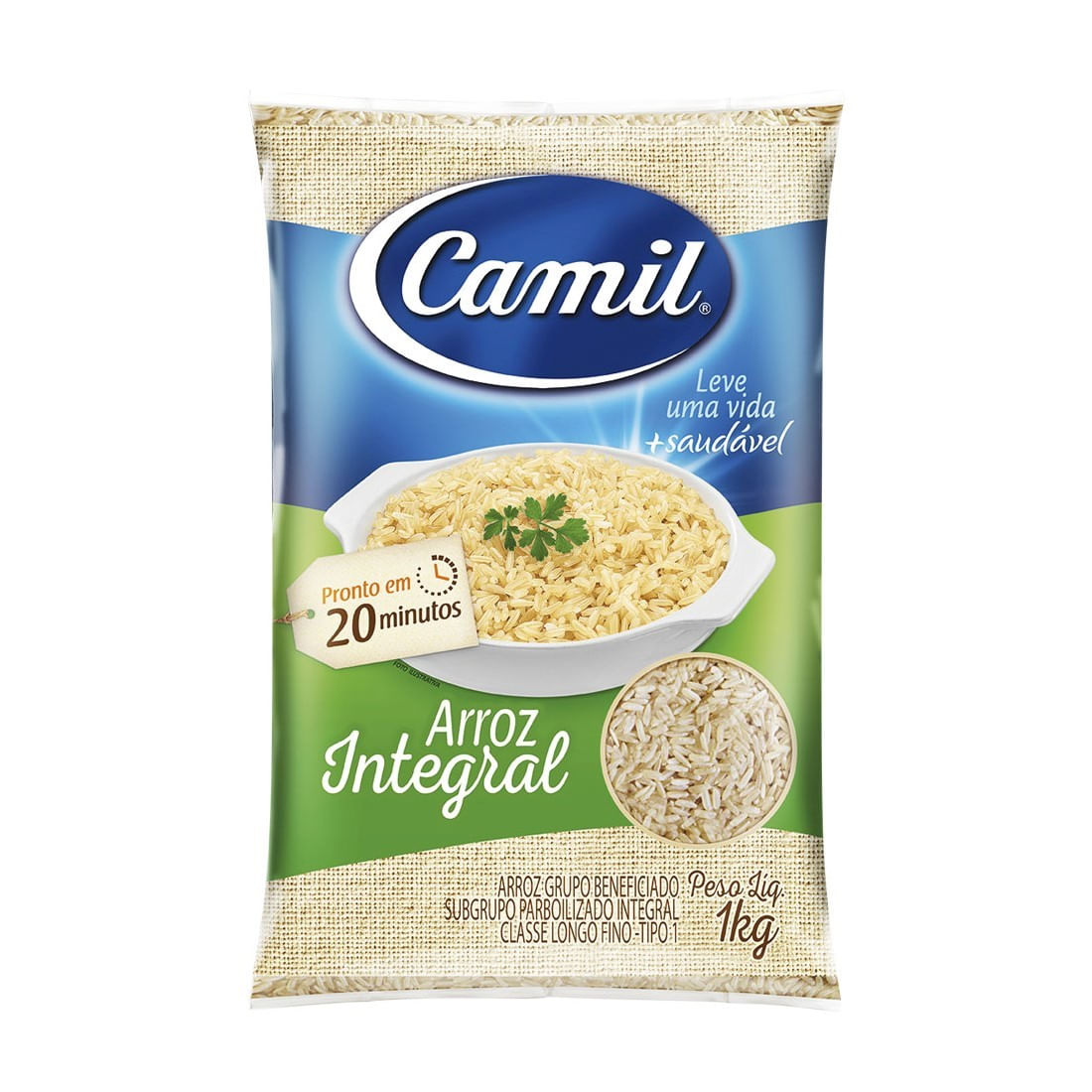 Encontraproduto.com.br - Arroz Camil Integral Pacote com 1kg