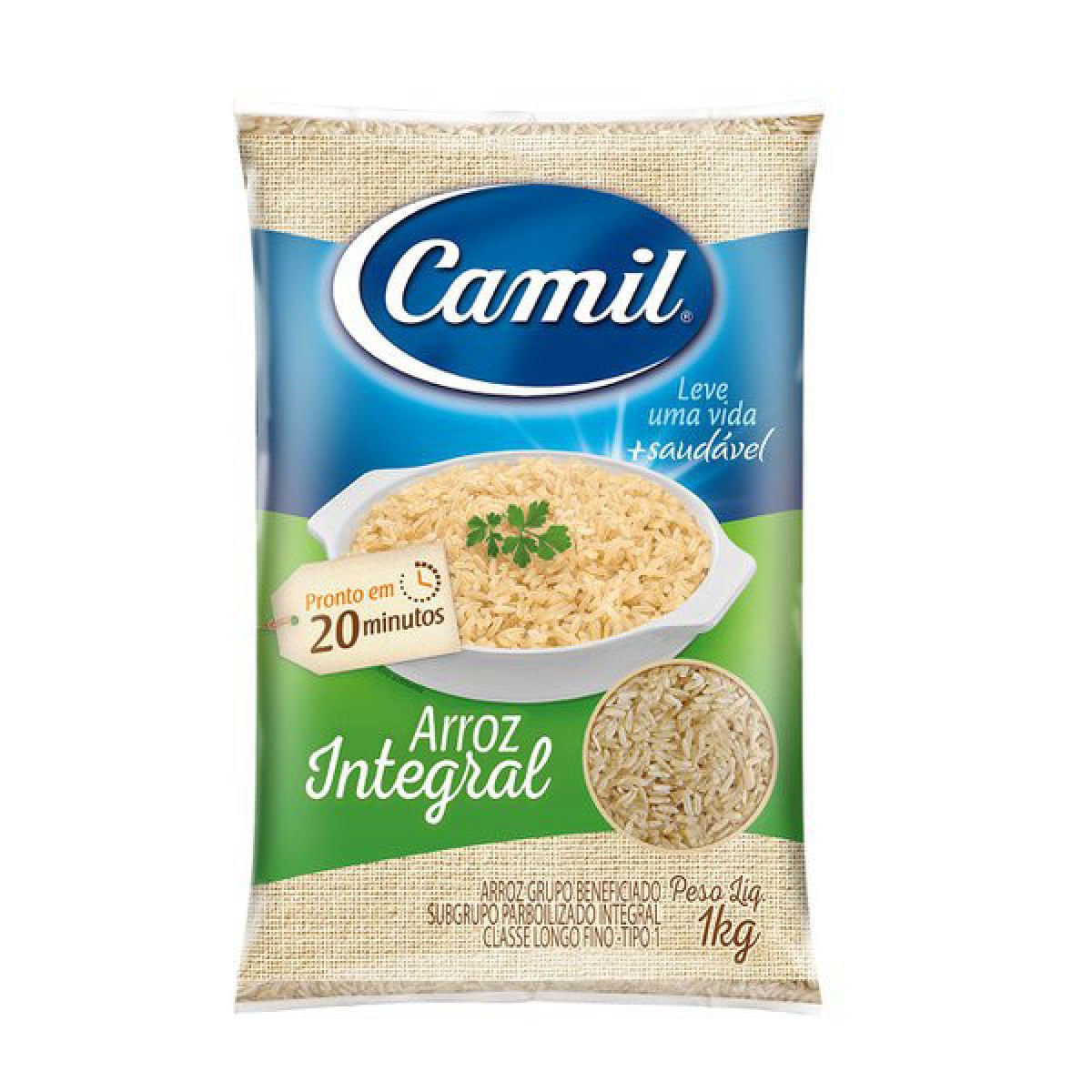 Encontraproduto.com.br - Arroz Camil Integral Pacote com 1kg