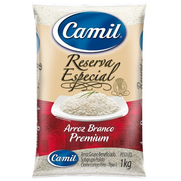 Encontraproduto.com.br - Arroz Branco Longo-fino Tipo 1 Reserva Especial Camil Todo Dia 1Kg