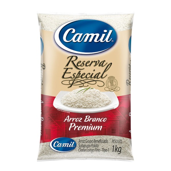 Encontraproduto.com.br - Arroz Branco Longo-fino Tipo 1 Reserva Especial Camil Todo Dia 1Kg