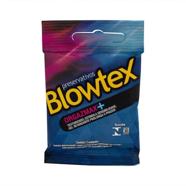 Encontraproduto.com.br - BLOWTEX ORGAZMAX SACHE PRESERVATIVO LUBRIFICADO COM ESPERMICIDA x 3