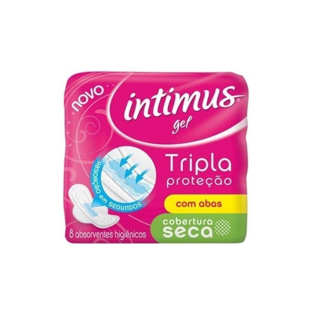 Encontraproduto.com.br - Absorvente Tripla Proteção Seca com Abas Intimus 8 Unidades